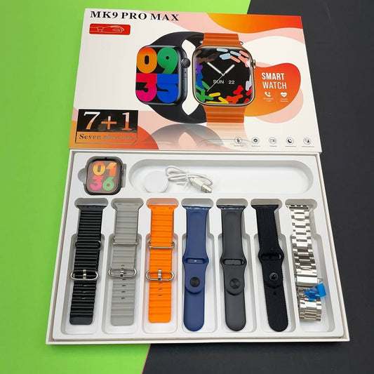 MK9 Pro Max Smartwatch with 7 Interchangeable Straps