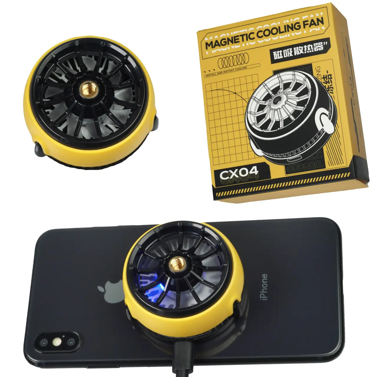 CX04 Mobile Phone Magnetic Cooling Fan with Type-C Connector