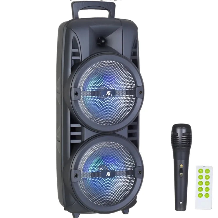 KTS-1745 Dual 8" Bluetooth Speaker with Mic and Remote