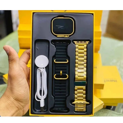 Hk9 Ultra - Golden Edition - Big 2.2" Infinite Display Smartwatch