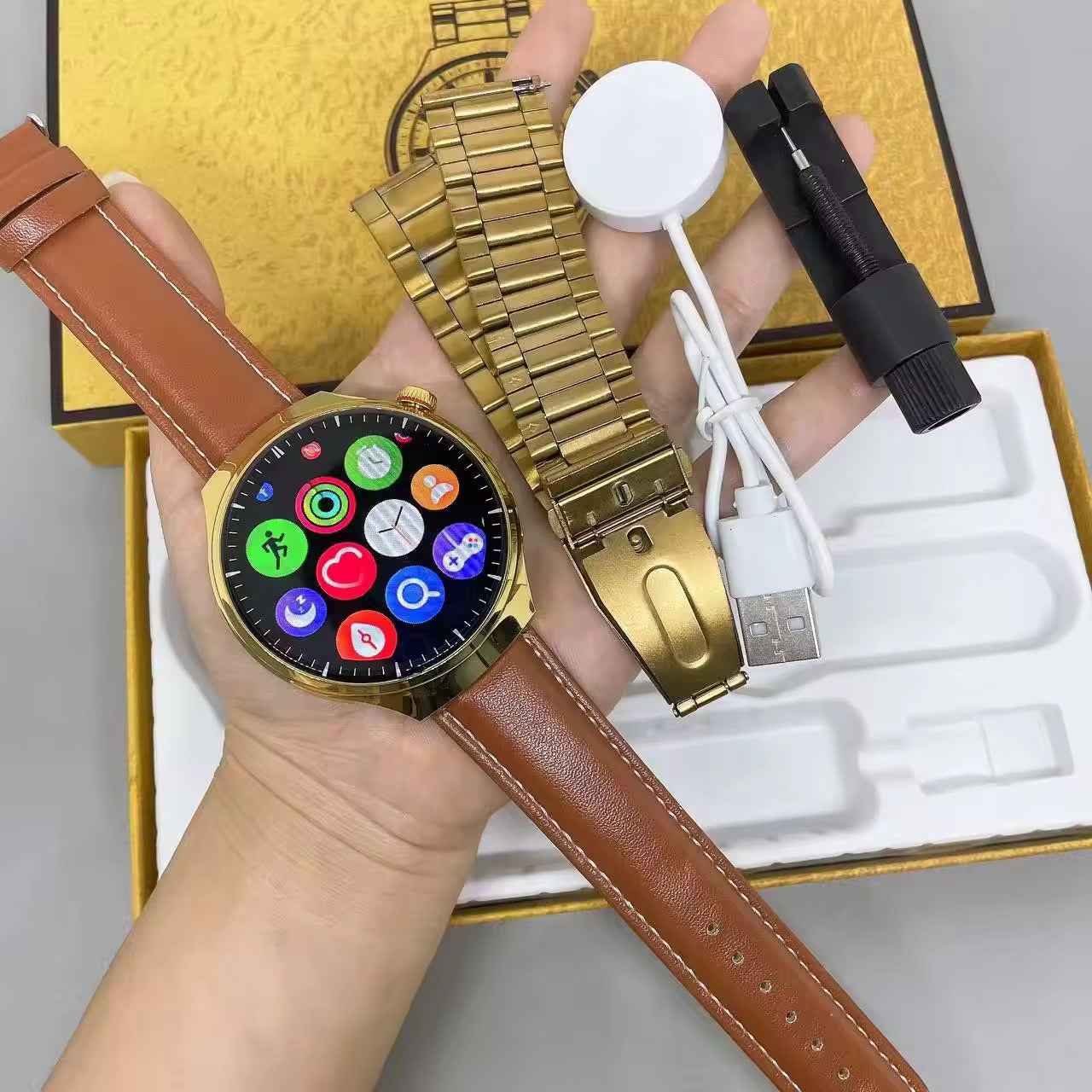 Watch 4pro 2024 Golden smart watch