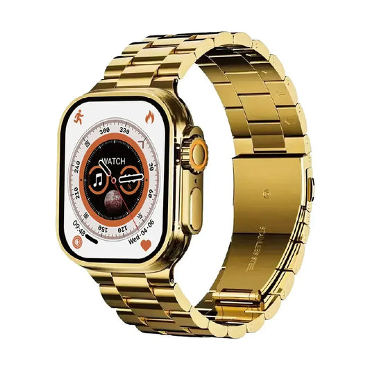 Hk9 Ultra - Golden Edition - Big 2.2" Infinite Display Smartwatch