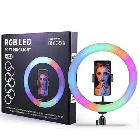 MJ26 RGB LED Ring Light, 26cm (10-Inch) Multicolor