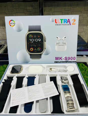 Ultra 2 Smart Watch With 7 Straps + Bluetooth Airpods