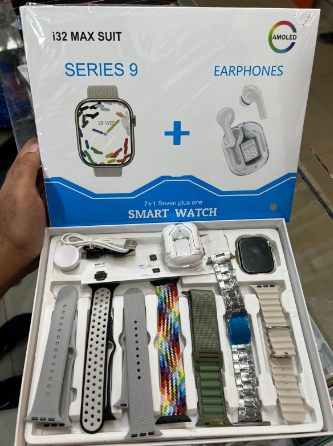 Series 9 Smart Watch Set With Bluetooth Earbuds