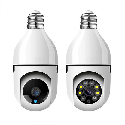 1080p WiFi Bulb Camera - 360° Panoramic with Night Vision