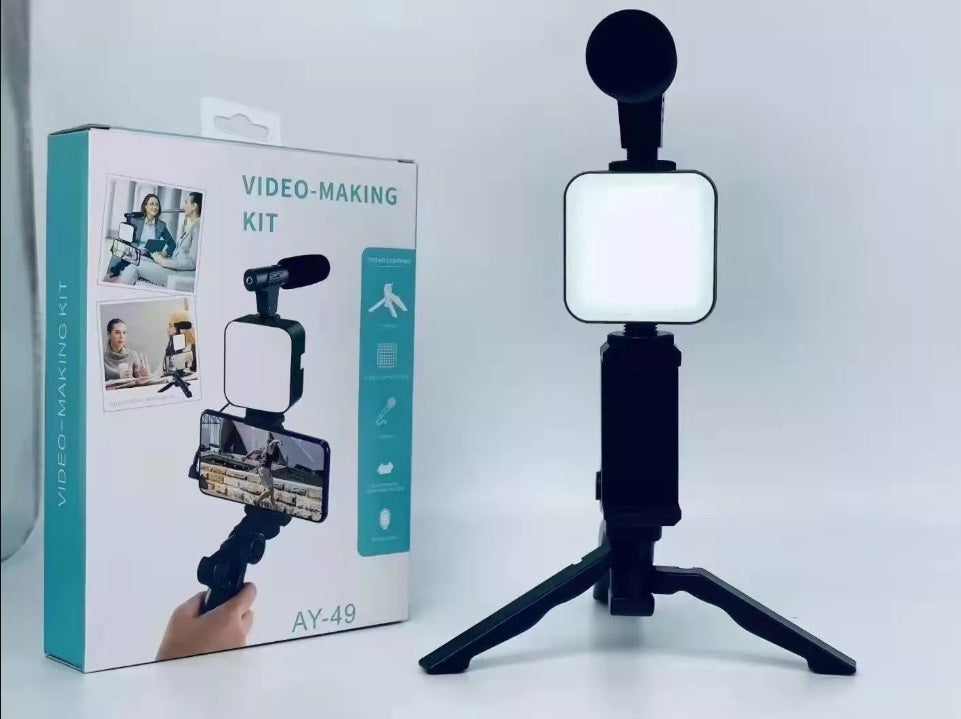 AY-49 Vlogging Kit with Tripod for Video Making