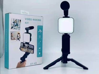 AY-49 Vlogging Kit with Tripod for Video Making