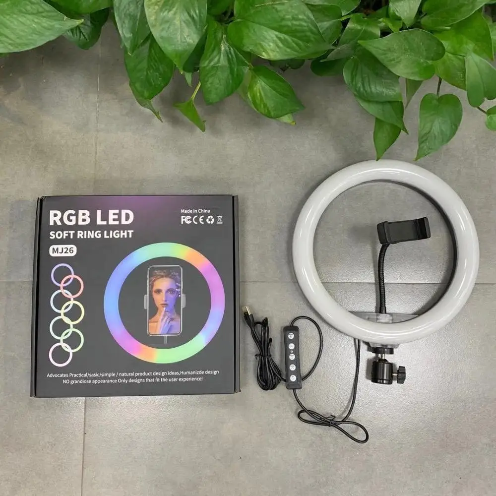 MJ26 RGB LED Ring Light, 26cm (10-Inch) Multicolor