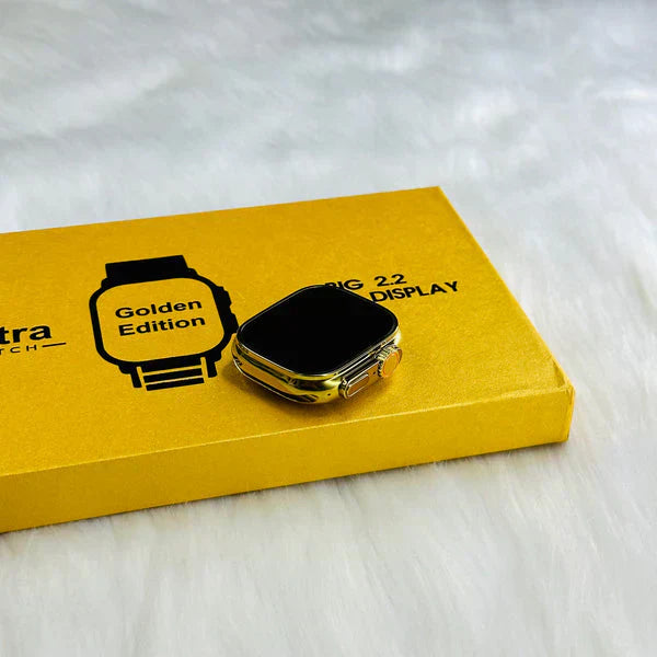 Hk9 Ultra - Golden Edition - Big 2.2" Infinite Display Smartwatch